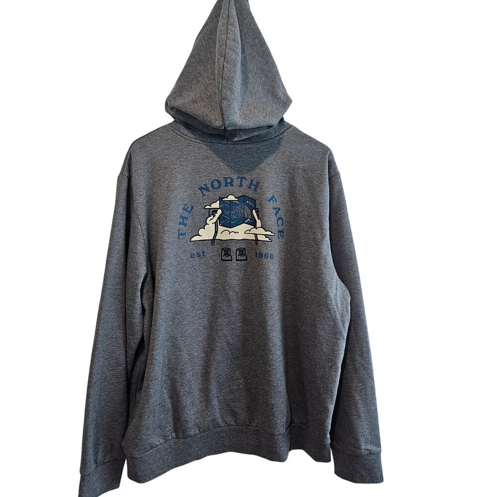The North Face Evolution Cloud Hoodie Mens XXL Gray Outdoor Graphic Pullover NWT